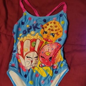 Girl's Size M (4/5) Shopkins One Piece Swimsuit